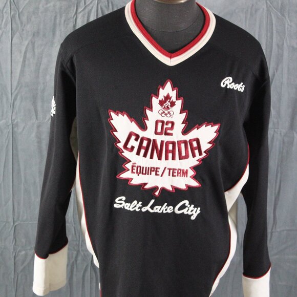 Team Canada Olympic Jersey - 2002 Salt Lake City Hockey Jersey by Roots - Mens M - Picture 1 of 8